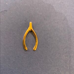 Vintage gold tone wishbone pin 1/2”